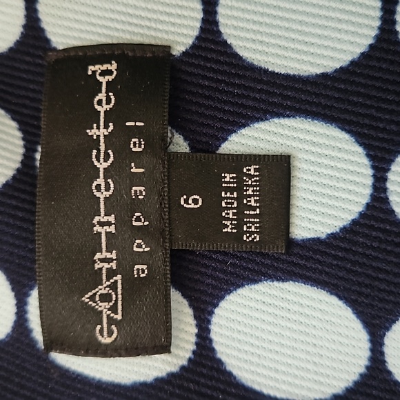 👗CONNECTED APPAREL BLUE ON BLUE POLKA DOT DRESS 👗 - Picture 10 of 11